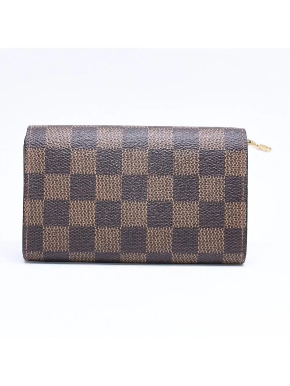 Louis Vuitton Porte Monnaie Pied Tresor Bifold Wallet Damier Ebene Canvas